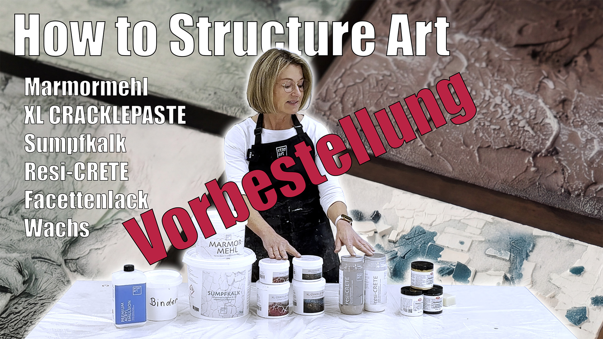 „How to Structure Art“: Technik-Onlinekurs für Kunst mit Strukturmaterialien