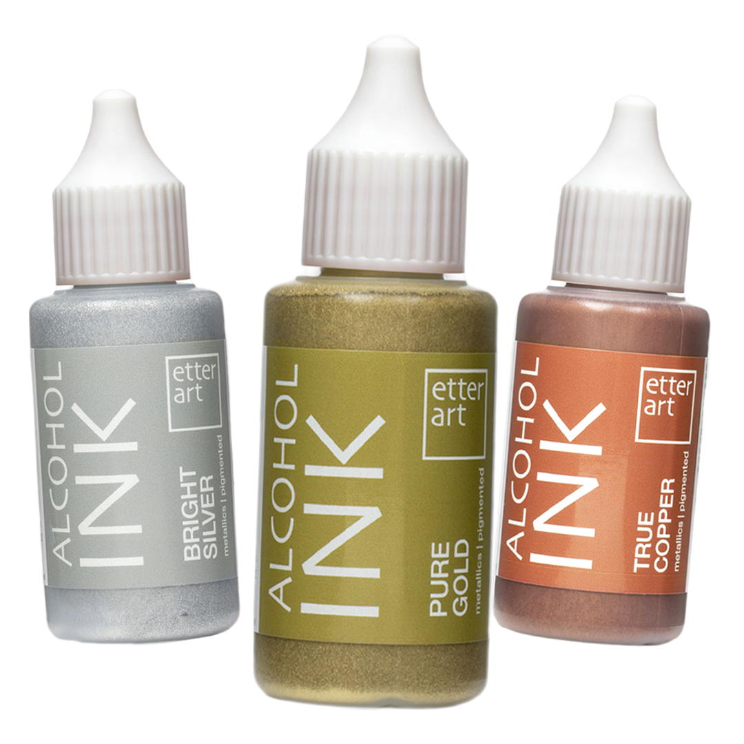 Etter Art ALCOHOL INK Metallic in 3 Farben