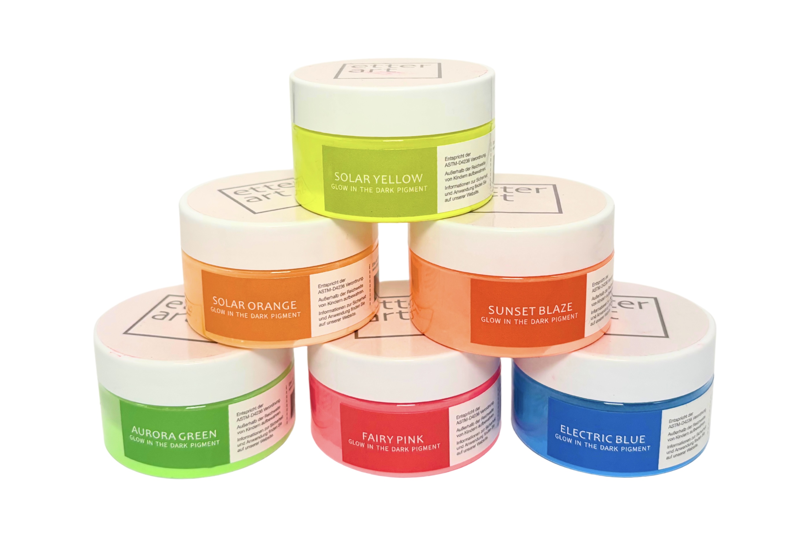 Glow in the Dark Fluorecent in verschiedenen Farben 50g