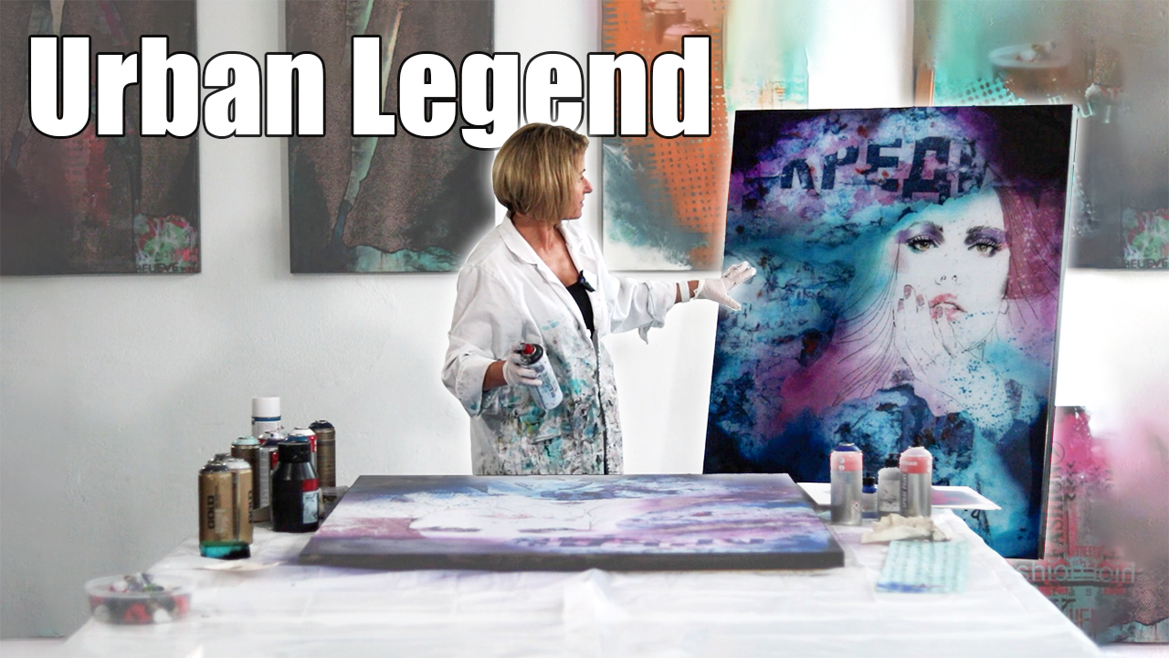 „Urban Legend“: Mixed-Media-Collage inkl. Poster 70x100 plus Versand
