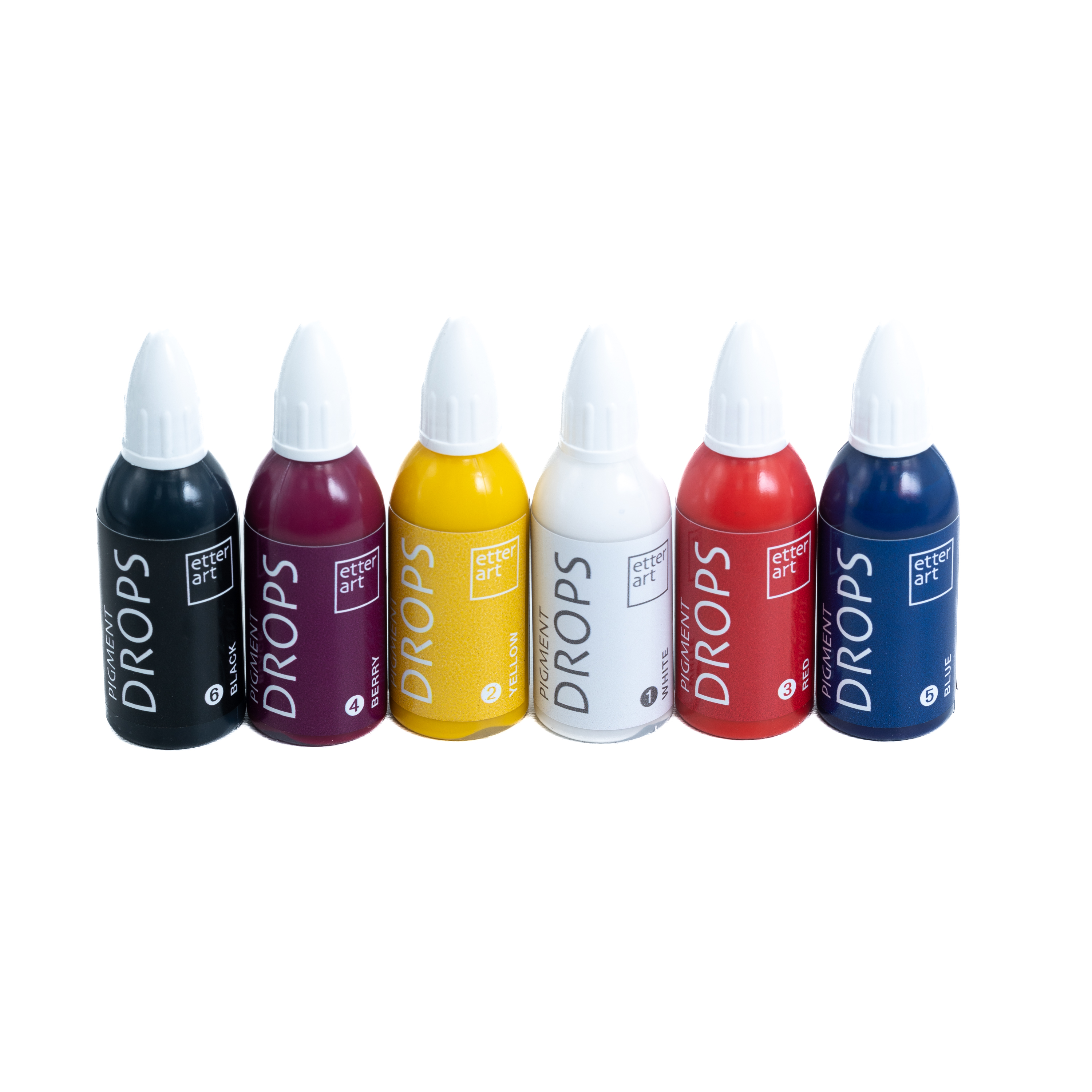 Etter Art Pigment Drops in 6 different colors 20 ml